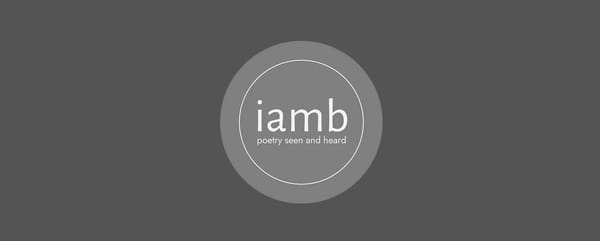 The logo of iamb online poetry journal, with the subtitle 'poetry seen and heard'